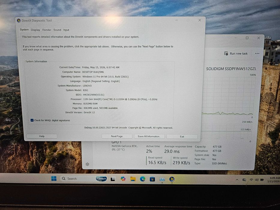 Hope Amanet P10/Laptop Gaming Lenovo Ideapad 3 i5 11th RTX 2050