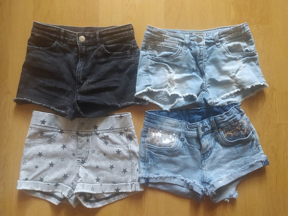 Къси дънкови панталонки р-р 134