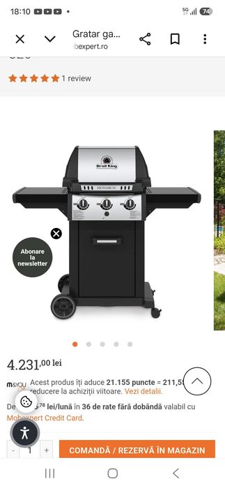 Grătar premium pe gaz Broil King + 2 butelii + accesorii | Achiziție Mobexpert
