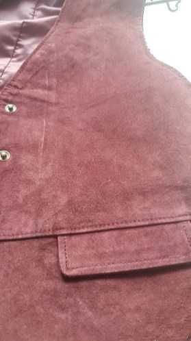 Луксозно дамско елече  винен и дънков елек зелен