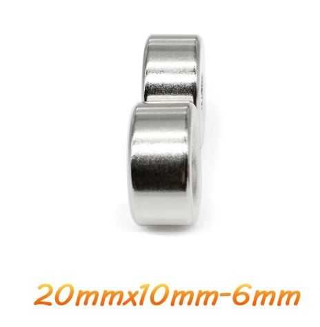 Неодимов магнит 20x10mm с отвор 6мм МАГНИТ неодимов N52, magnit