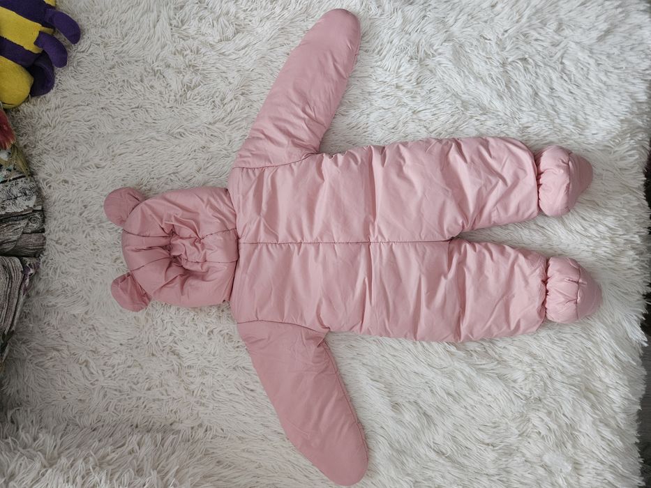 Combinezon fas, captusit cu blanita, Dusty Pink