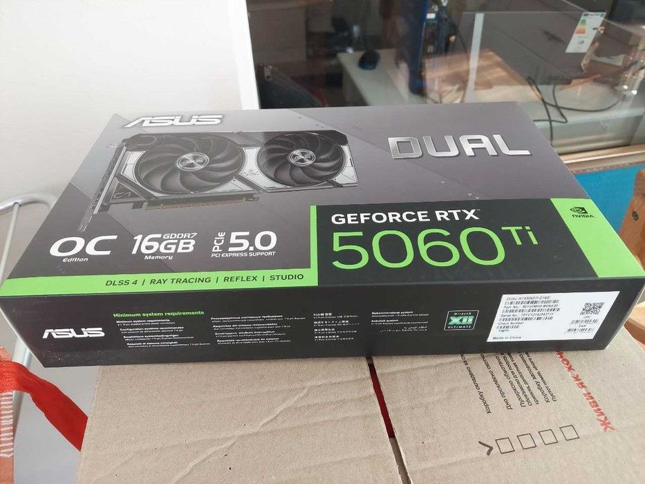 Placă video ASUS GeForce RTX 5060 Ti 16GB, complet nouă