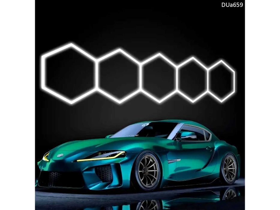 Iluminare liniară LED Fagure- 5 Hexagoane pentru garaj Modern lumina