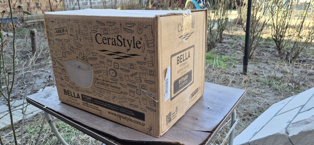 2 Структури за вграждане PROSYS WC FRAME 120 PNEUMTTIC с  висящо клелало Cerastyle Bella Rimless 48cm