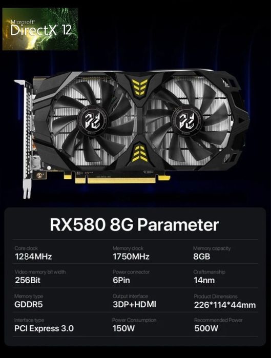 AMD RX 580 8G в отличном состоянии