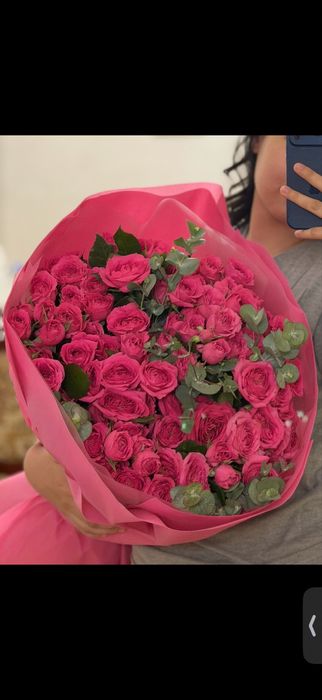кустовые розы и 101роза