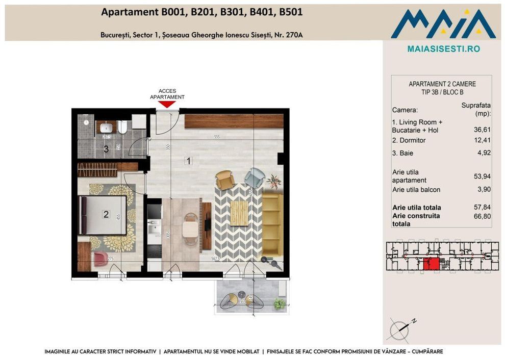 2 Camere | Finisaje Premium | Sisesti | Langa 2 Cocosi | Metrou Straul — fotografia 2
