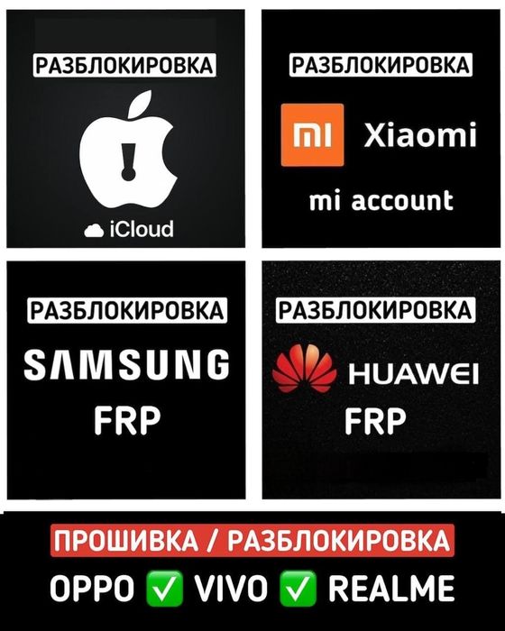 Разблокировка услуг. Услуги разблокировки.