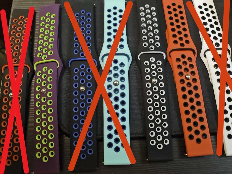 ПРОМО Нови 20 мм каишки часовник straps 20 mm перфорирани плътни USA