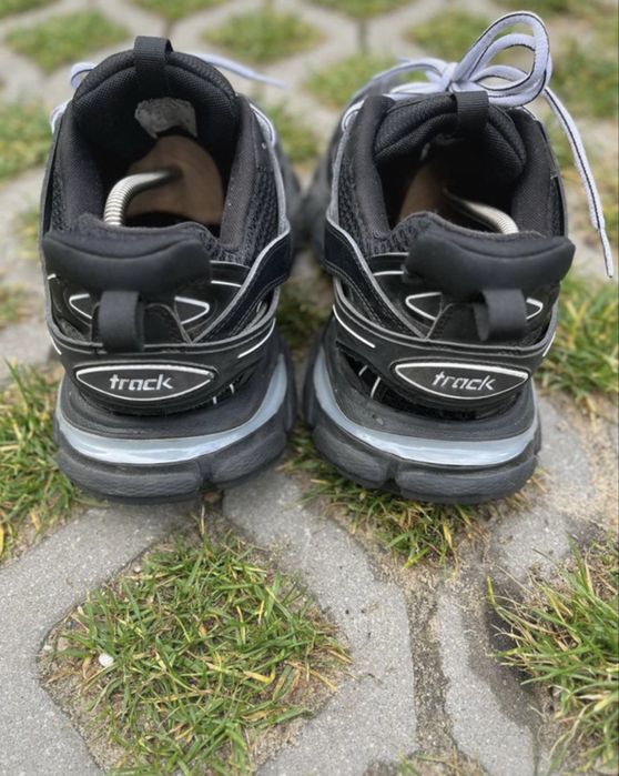 balenciaga track black and white
