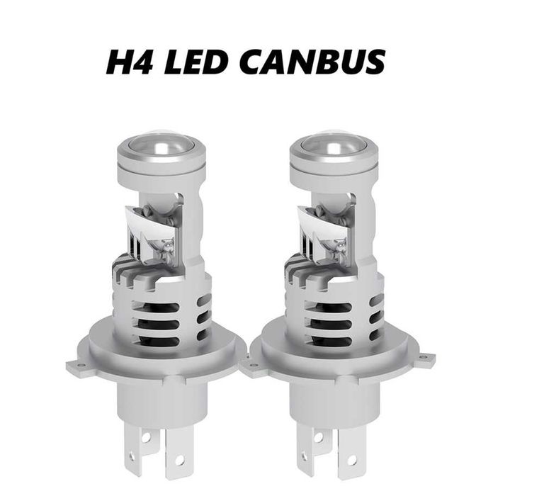 LED диодни крушки за фарове с Лупа - H4 CANBUS, 12V, 40W, 12 400LM