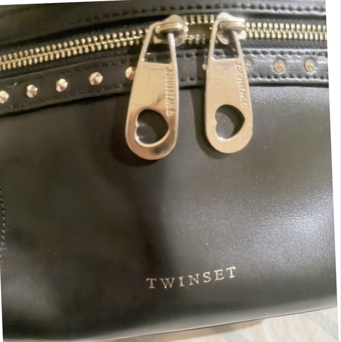 Twinset кожена чанта