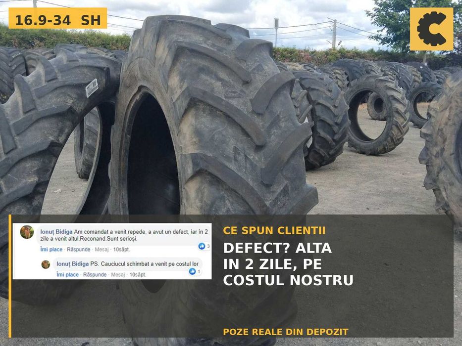 Cauciucuri 16.9-34 16.9R34 Michelin Anvelope Tractor SH IEFTIN Garantie Factura John Deere Fendt