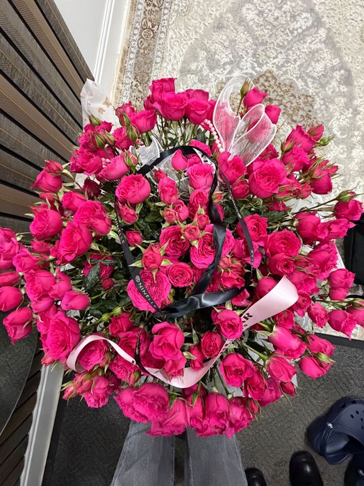 цветы, кустовые розы