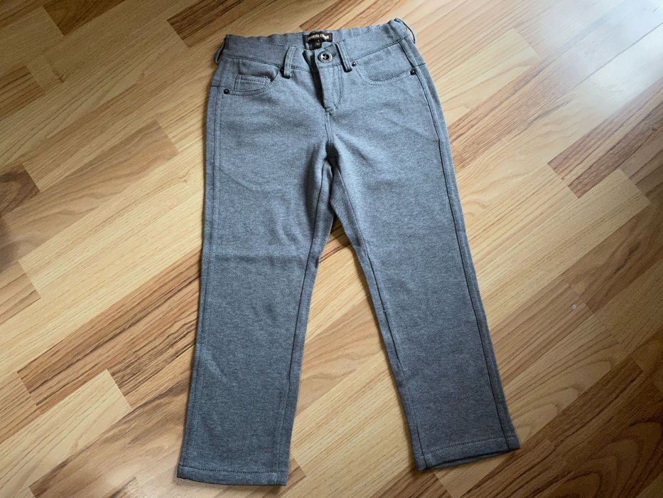 Pantaloni copii Roberto Cavalli baieti bumbac gri 4 ani 107 cm