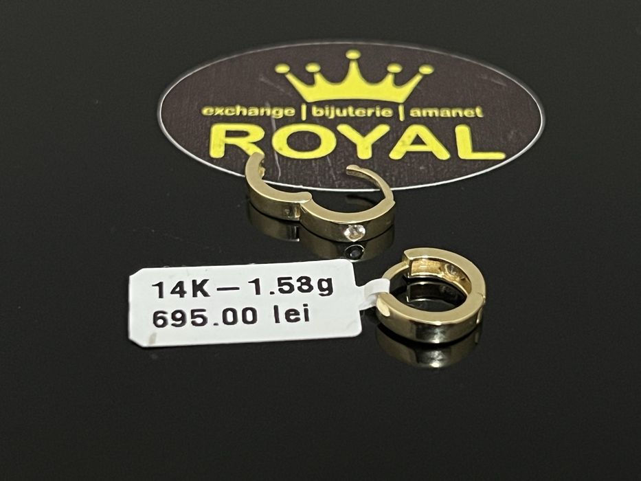 Bijuteria Royal CB : Cercei copil aur 14k 585  1,53 gr
