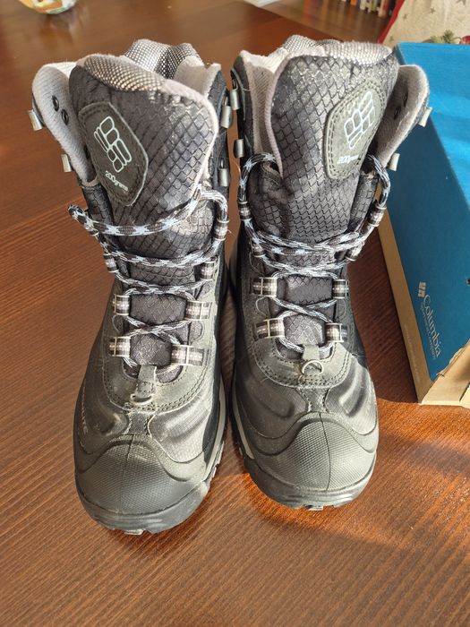 Columbia - Дамски ботуши за сняг, Найлон, Естествена кожа, Черни, 37.5