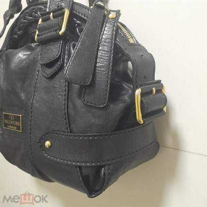 Valentino Garavani Black Leather Bag / Made in Italy / Брендовая Сумка
