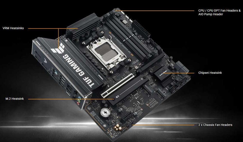 Материнская плата ASUS TUF GAMING B850M-E WIFI DDR5 AM5 mATX