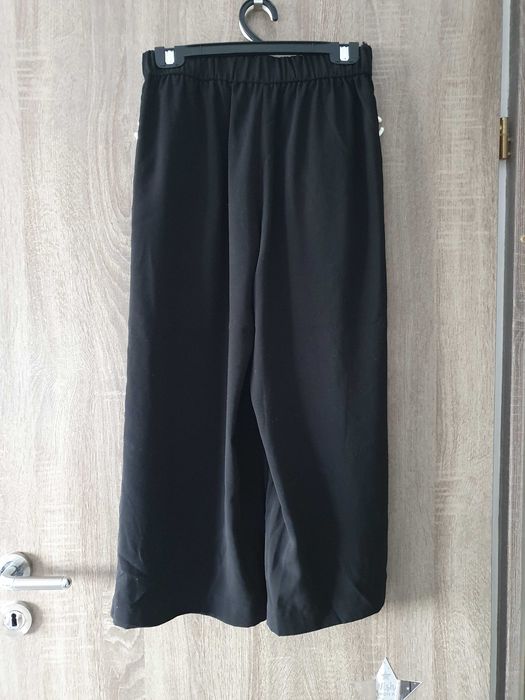 Pantaloni de dama culottes negri ZARA, marimea XS