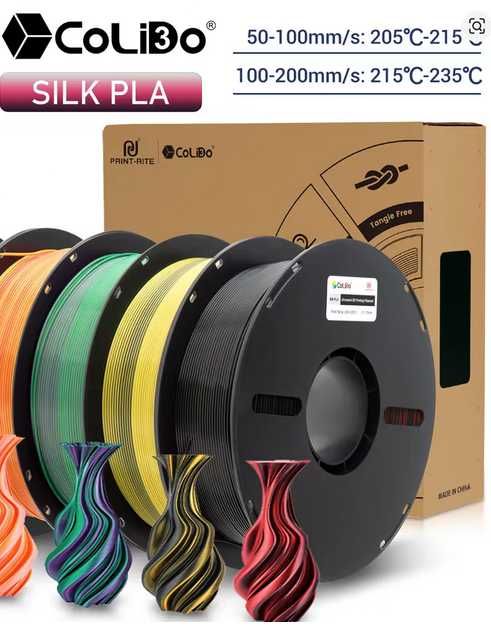 PLA за 3D принтери - Anycubic 1 kg филамент и PLA silk black-red