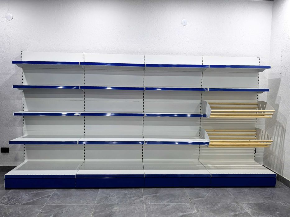 Торговые стеллажи из металла, стеллаж продовольственный магазин