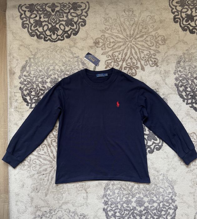 Ralph Lauren свитшот | белый синий свитшот футболка