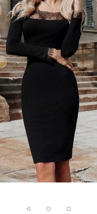 Рокля М размер с дантела нова