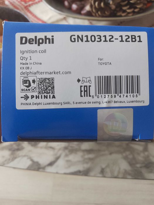 Чисто нова бобина Toyota Yaris delphi GN10312-12B1