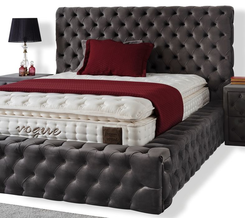 Тапицирано легло Diva Платинено Сиво