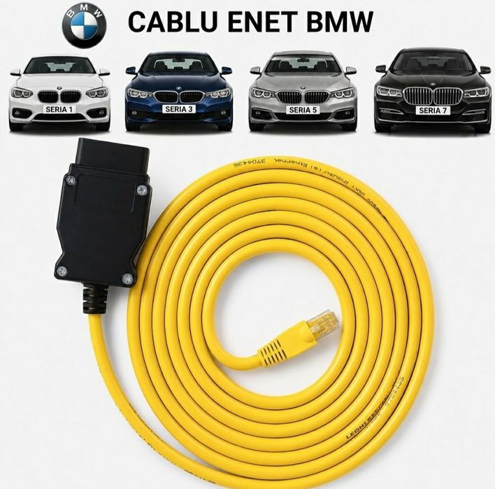 Cablu Enet Codare bmw si activare funcții seriile F si G Mini Cooper si Rolce Royce
