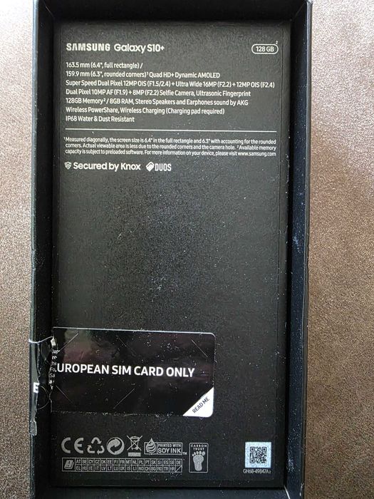 Samsung S10 plus 128 MB