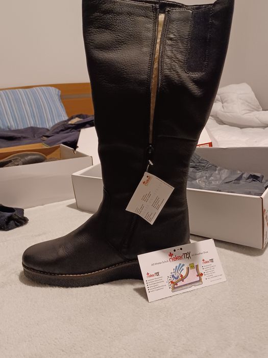 Cizme de damă din piele Rieker