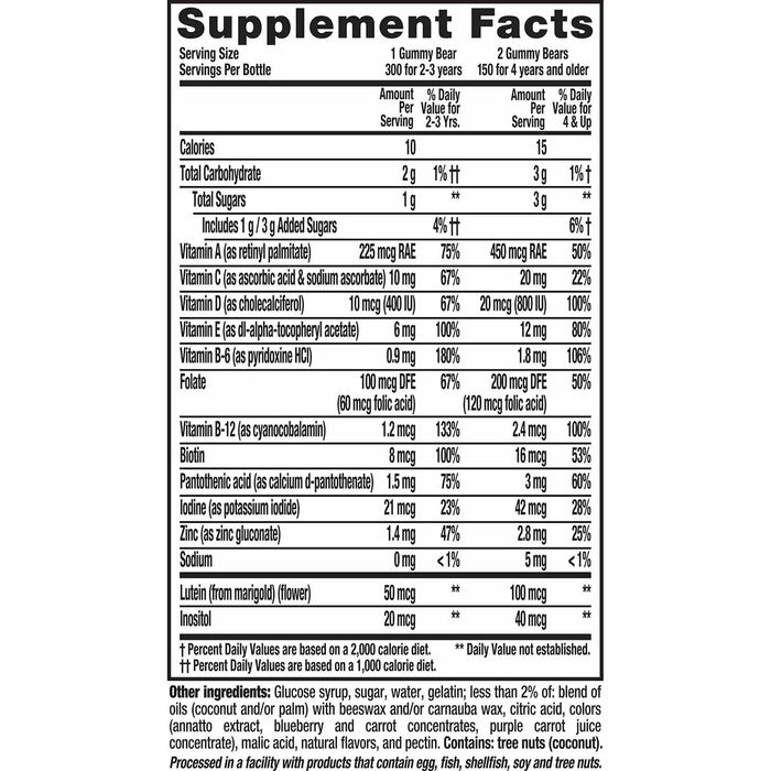 Мультивитамины для детей из Америки Lil Critters 300 медвежат