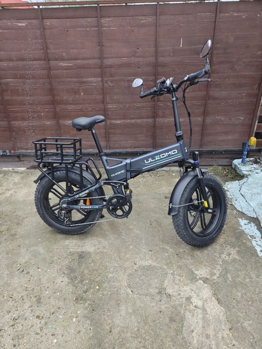 Bicicleta electrica pliabila Ulzomo Dunes 20 E-bike, Gri