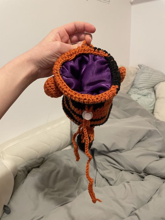 Ръчно плетена торбичка за катерене