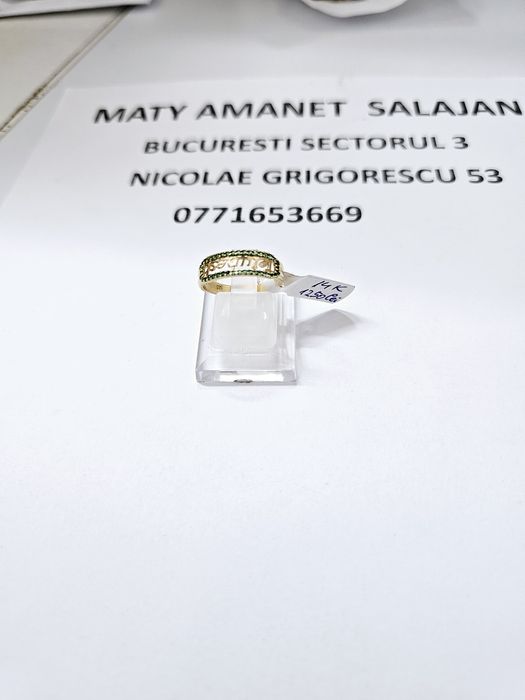 Vand inel dama din aur 14 k 2.34 g cod 886