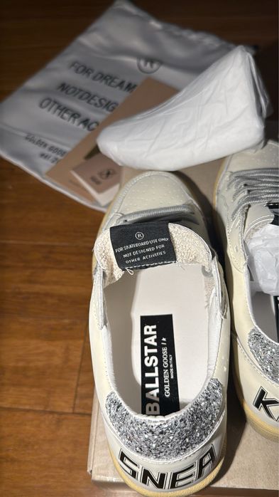 Golden Goose Superstar – alb cu stea argintie