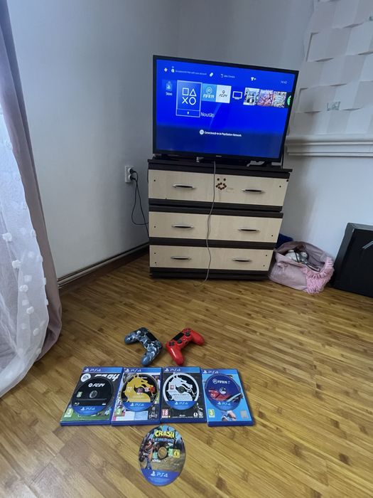 Ps4 slim spider man edition cu foarte multe jocuri