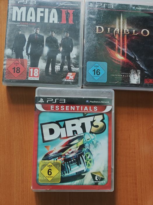 Mafia 2 + Diablo 3 + Dirt 3  ps3