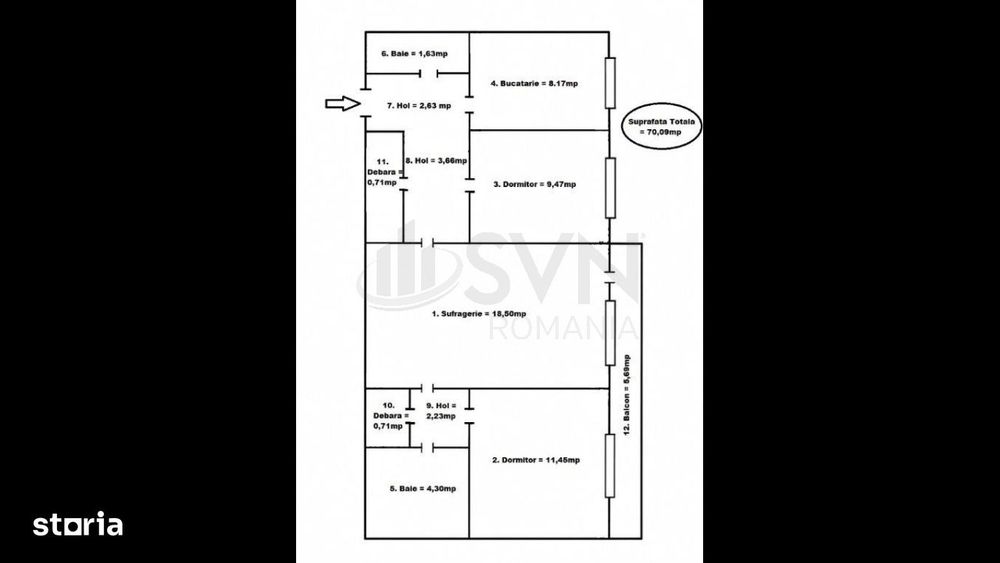 Apartament 3 camere - Piata Crangasi