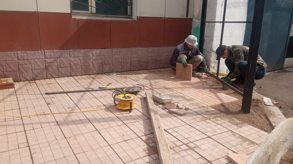 Укладка брусчатки!