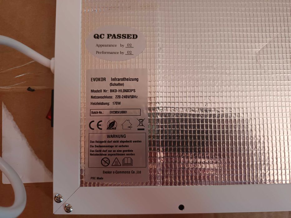Инфрачервен панелен радиатор Evocor