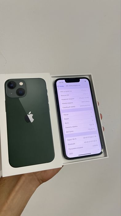 Iphone 13 mini, green 128 gb 85%
