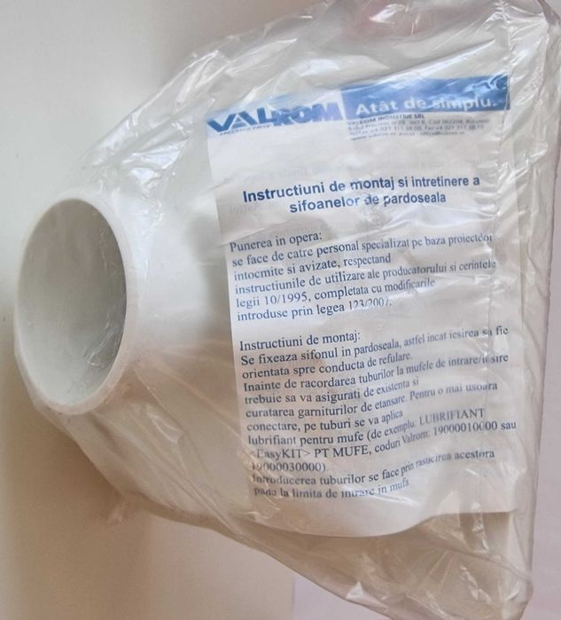 Sifon Pardoseală ValRom EasyKIT - Ieșire Verticală | NOU