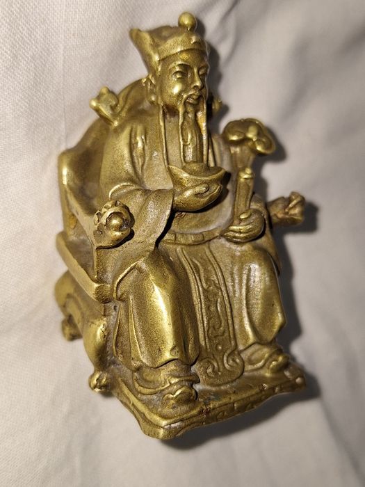 Стара Буда бронзова фигура пластика-- Бог на изобилието