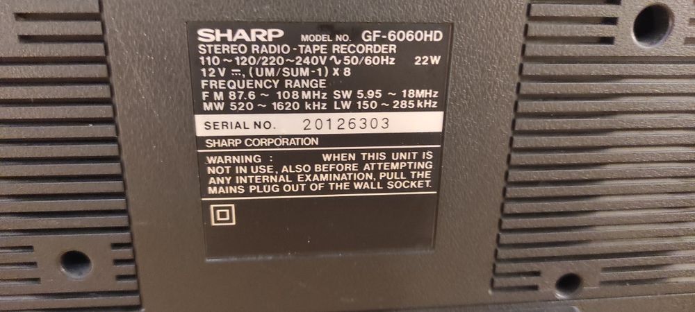 Sharp GF-6060HD radiocasetofon