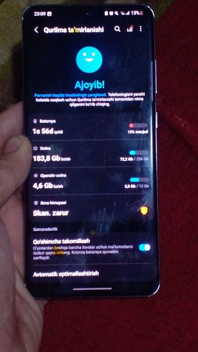 Samsung s20 ultra 5g 100x zoom 12/256 vakum tel