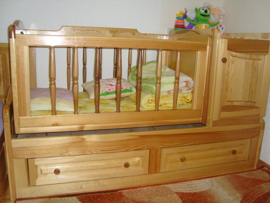 Детско легло със кошетка